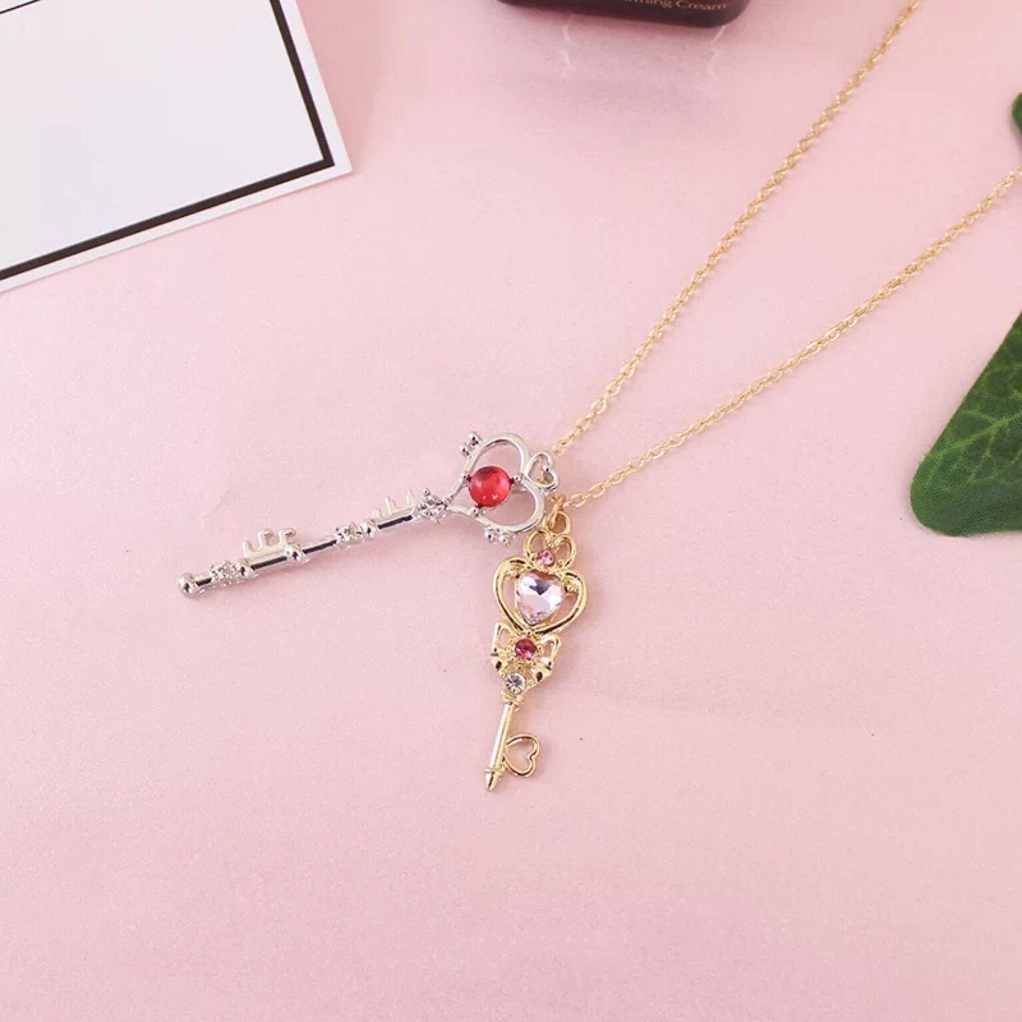 Sailor Moon Inspired Two-tone Key Necklace