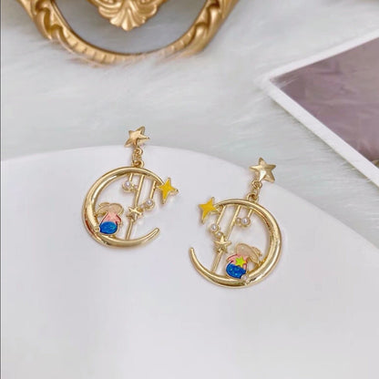 Rabbit on the Moon Earrings