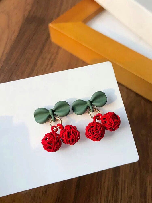 Cherry Fruit Drop Earrings