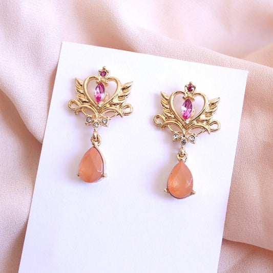 Magic Girl Heat Compact Drop Earrings, Sailor Moon Inspired