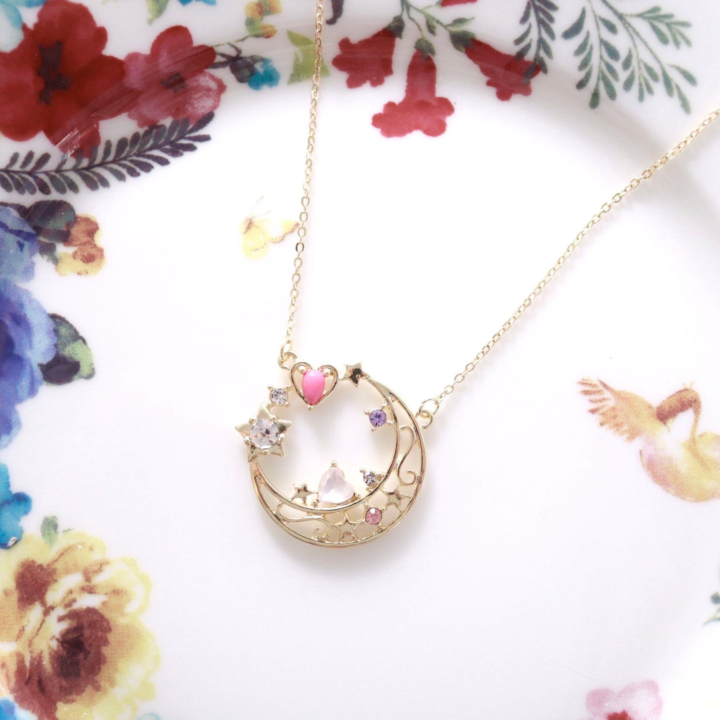 Magic Girl Moon Crystal Necklace, Sailor Moon Inspired