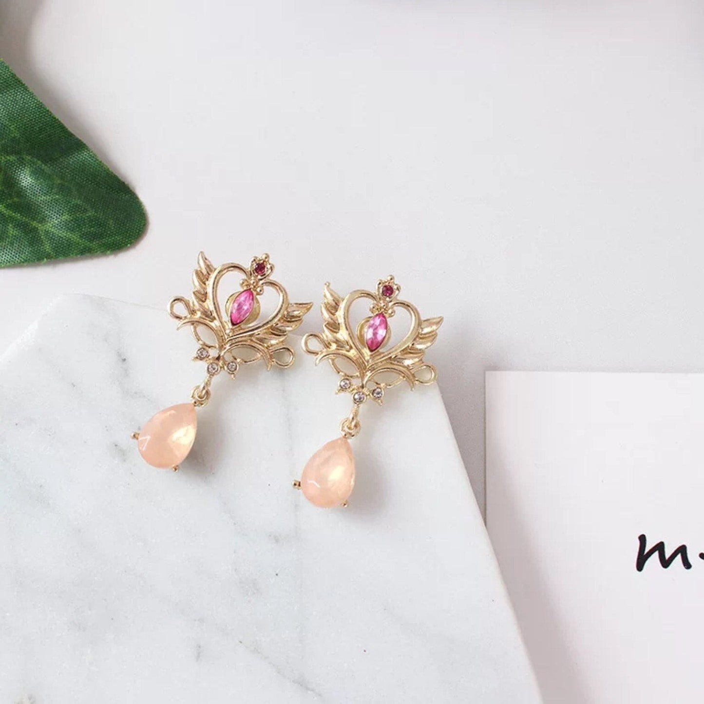 Magic Girl Heat Compact Drop Earrings, Sailor Moon Inspired