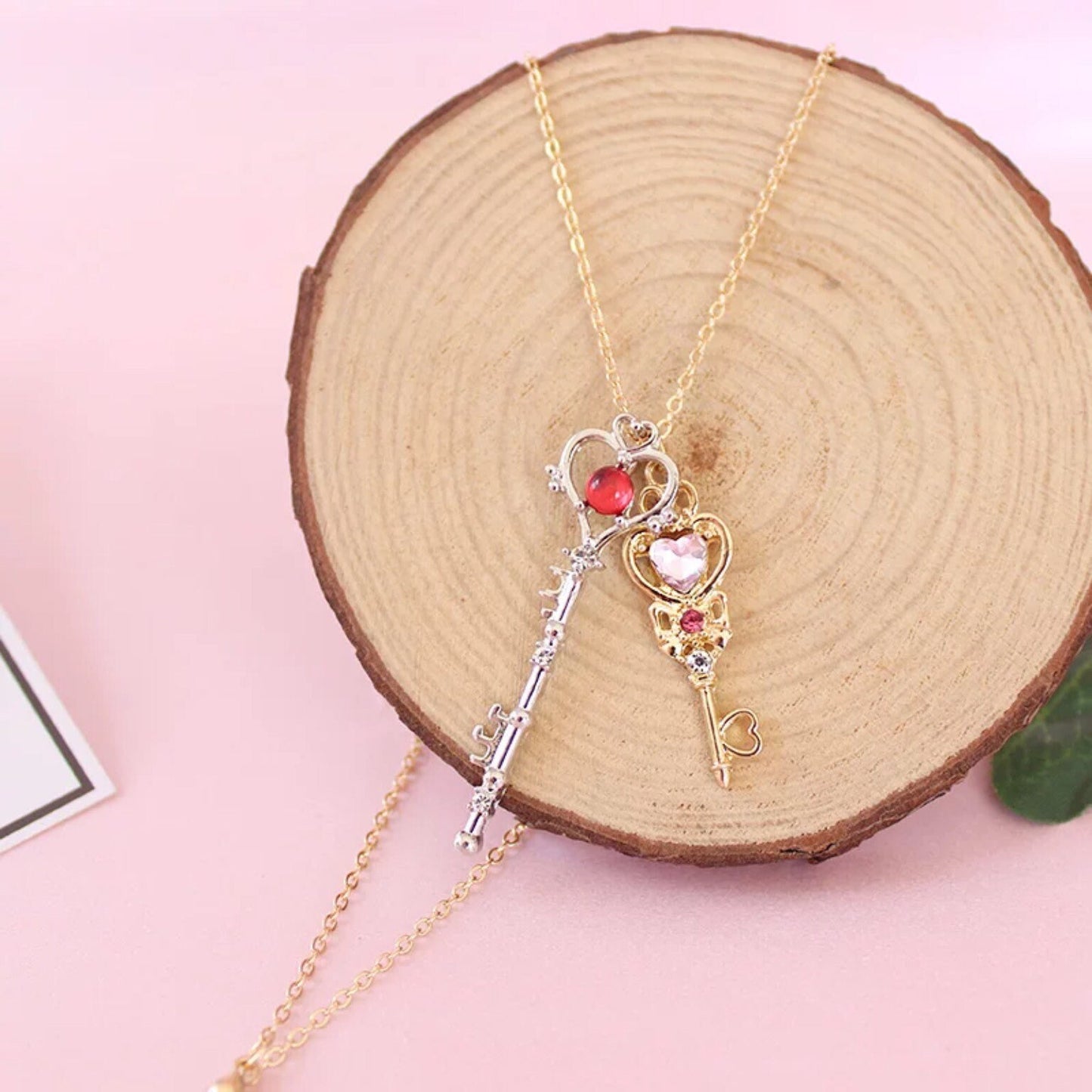 Sailor Moon Inspired Two-tone Key Necklace