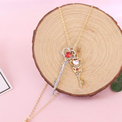 Sailor Moon Inspired Two-tone Key Necklace