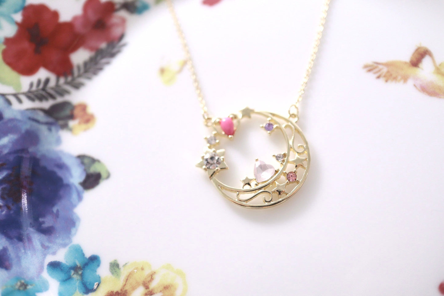 Magic Girl Moon Crystal Necklace, Sailor Moon Inspired