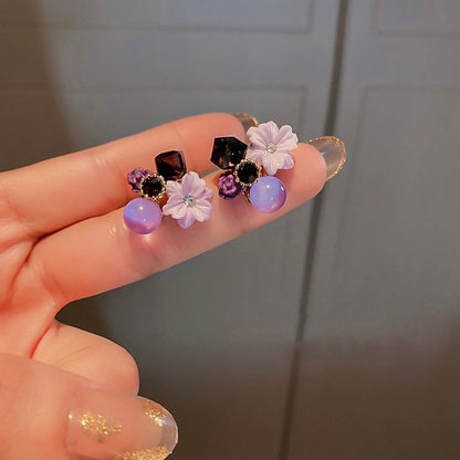 Lavender Purple Lilac Flower Earrings