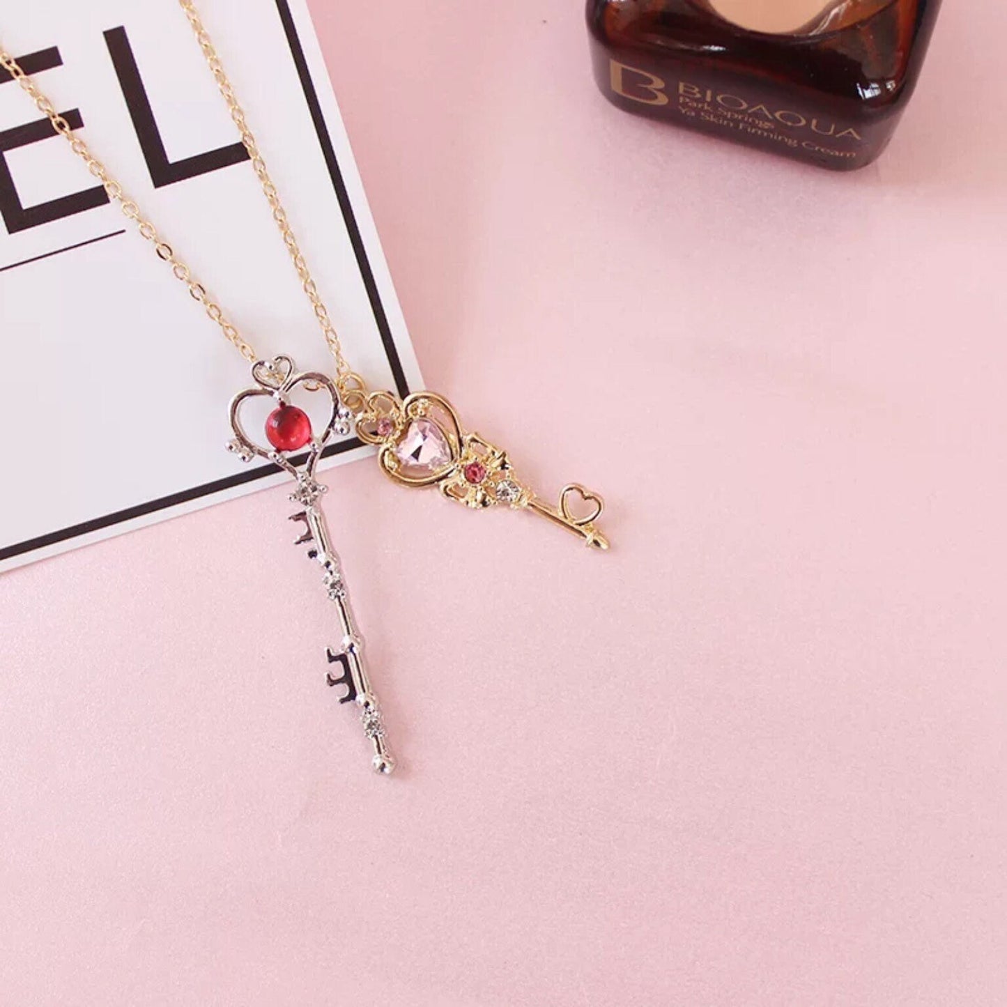 Sailor Moon Inspired Two-tone Key Necklace