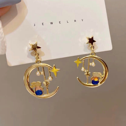 Rabbit on the Moon Earrings