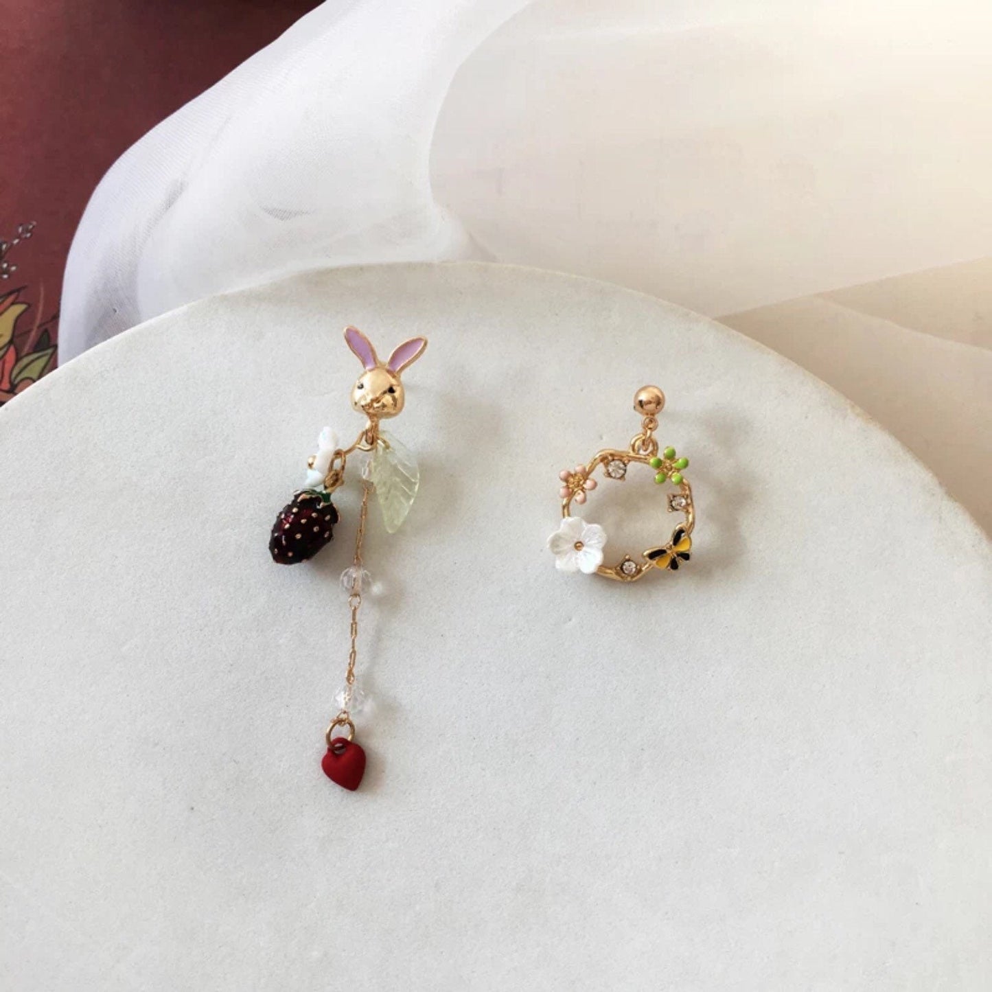 Rabbit/ Bunny Charming Garden Earrings