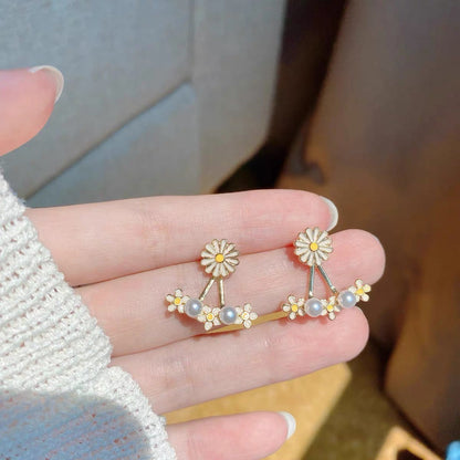 Daisy Two-Way Stud Earrings and Earring Jackets