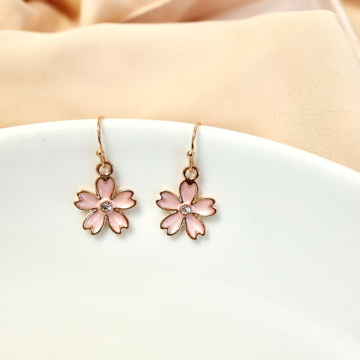 Sakura Cherry Blossom Drop Earrings