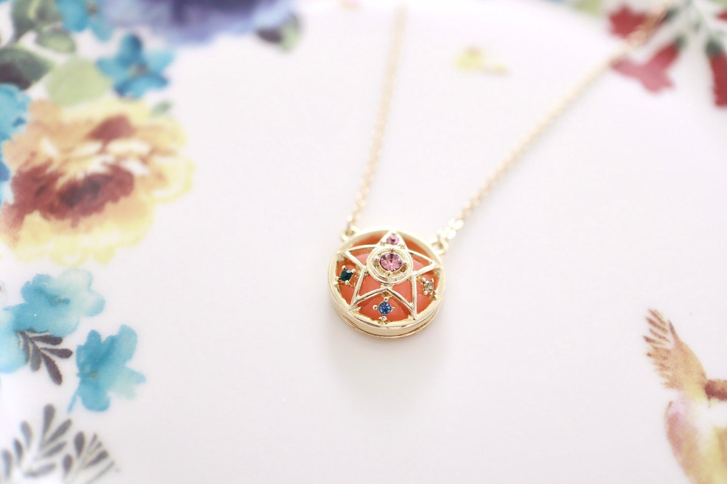 Sailor Moon Inspired Star Compact Necklace