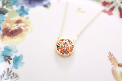 Sailor Moon Inspired Star Compact Necklace