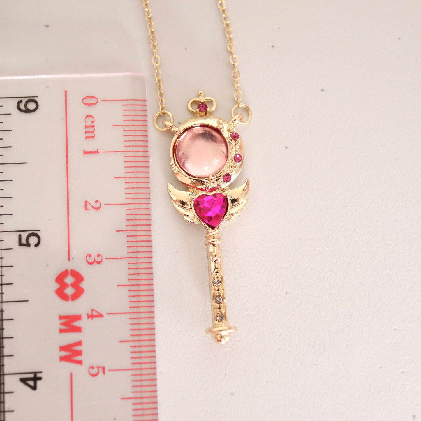 Magic Wand Necklace, Sailor Moon Inspired Anime Jewelry Pendant