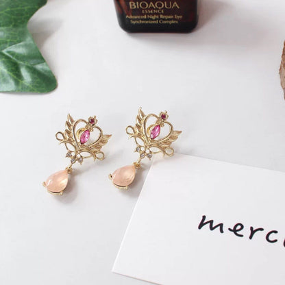 Magic Girl Heat Compact Drop Earrings, Sailor Moon Inspired