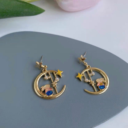 Rabbit on the Moon Earrings