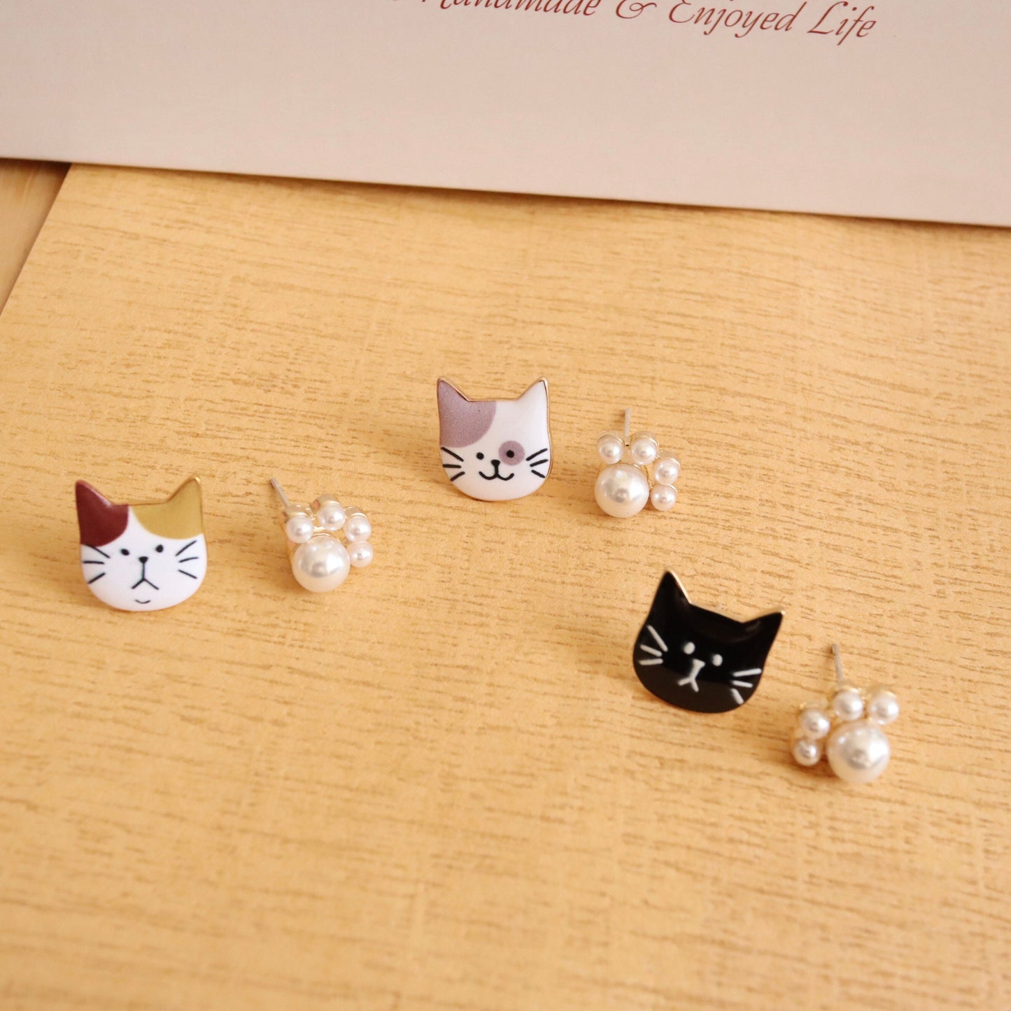 Cat Paw Earrings, Kitten Claw Stud Earrings