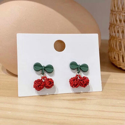 Cherry Fruit Drop Earrings