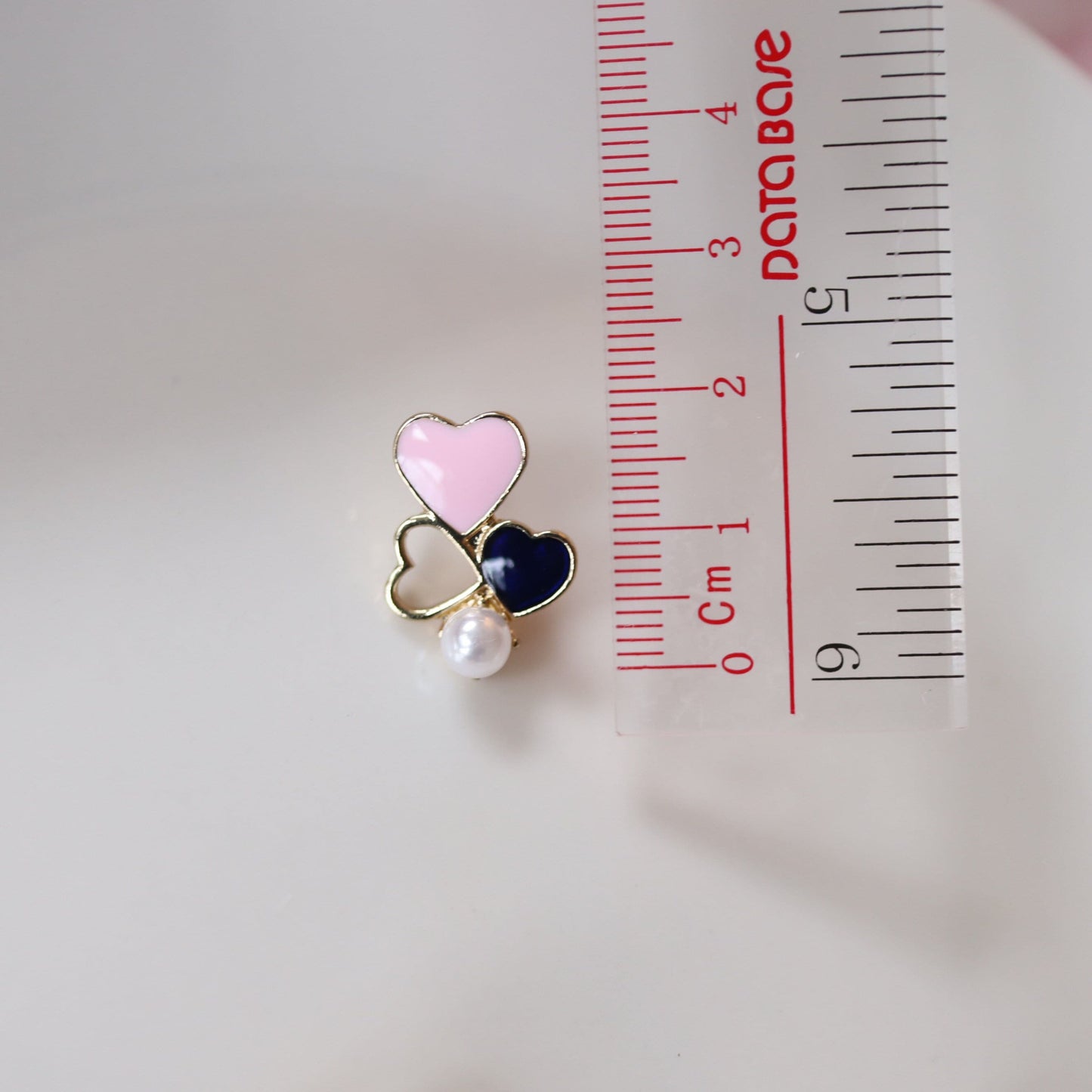 Cute Colorful Heart and Pearl Earrings