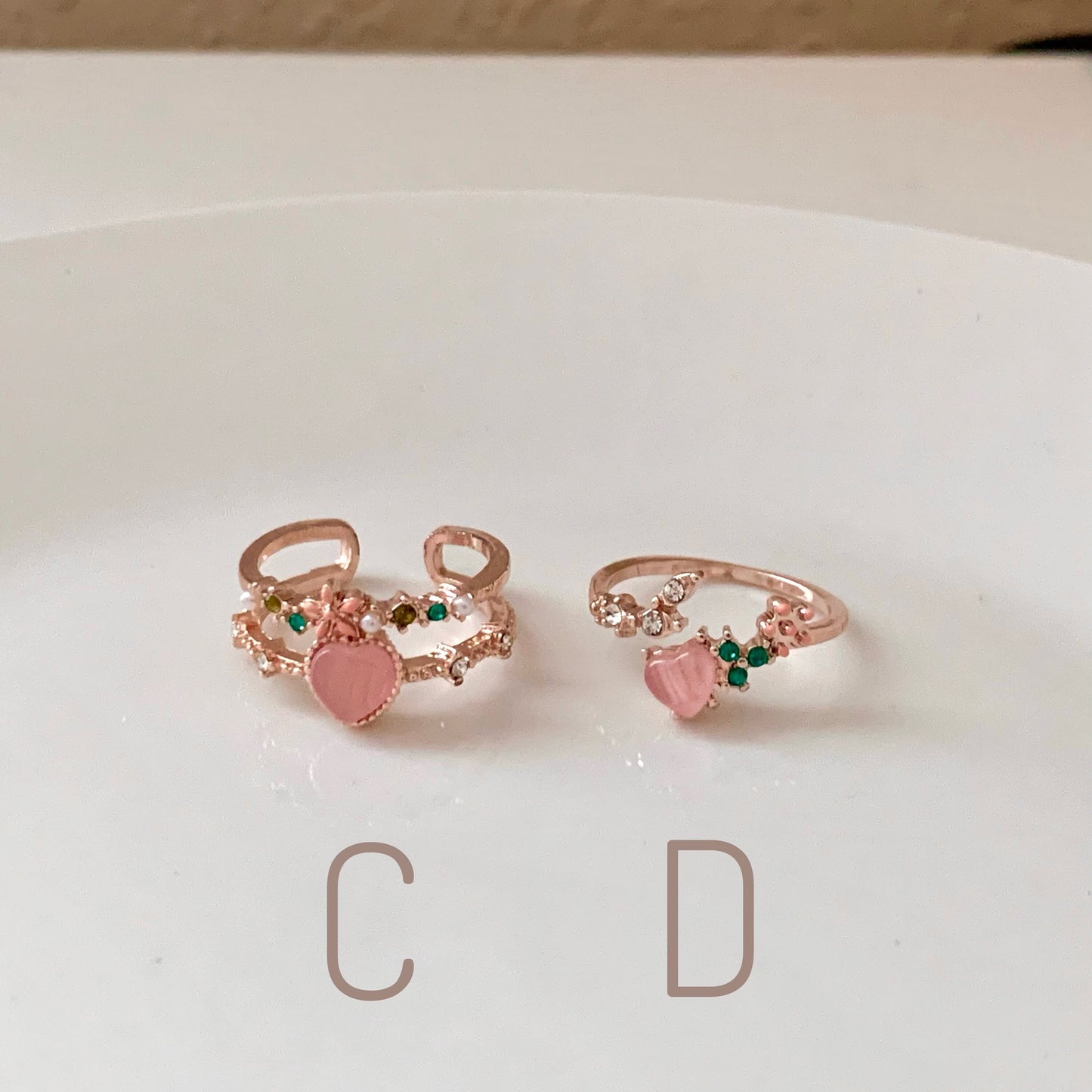 Rose Gold Princess Ring Collections