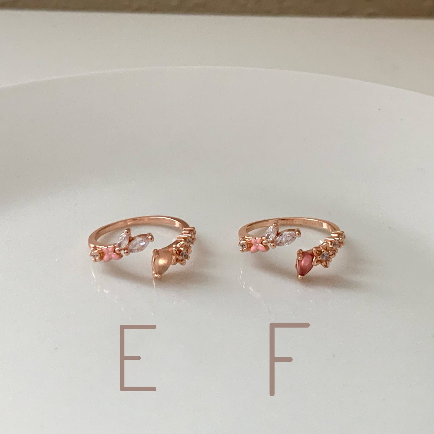 Rose Gold Princess Ring Collections