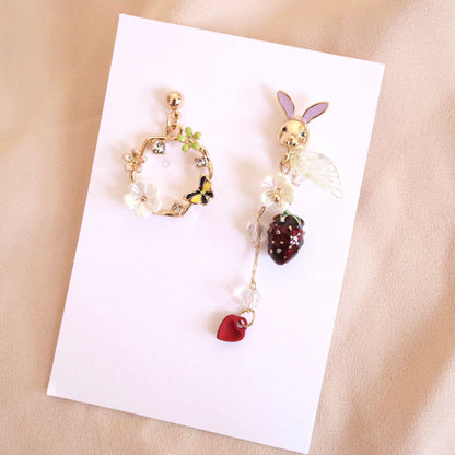 Rabbit/ Bunny Charming Garden Earrings