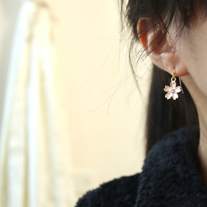 Sakura Cherry Blossom Drop Earrings