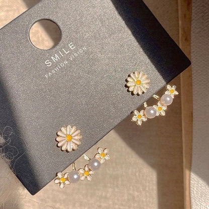 Daisy Two-Way Stud Earrings and Earring Jackets