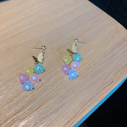 Colorful Lily of the Valley Dangle Earrings