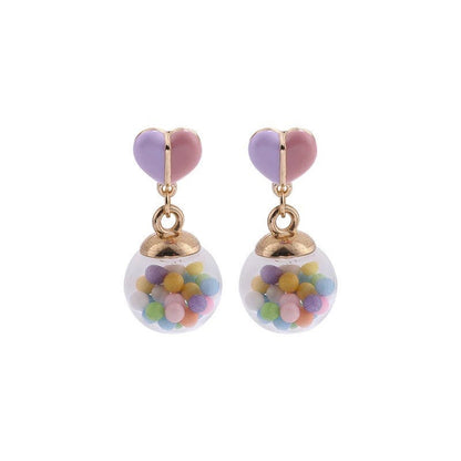 Carnival Heart Balloon Earrings