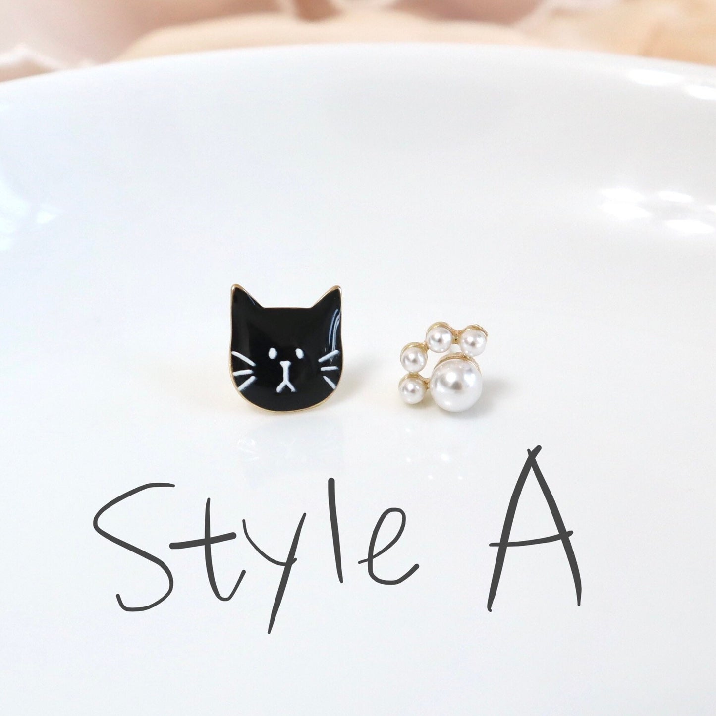 Cat Paw Earrings, Kitten Claw Stud Earrings