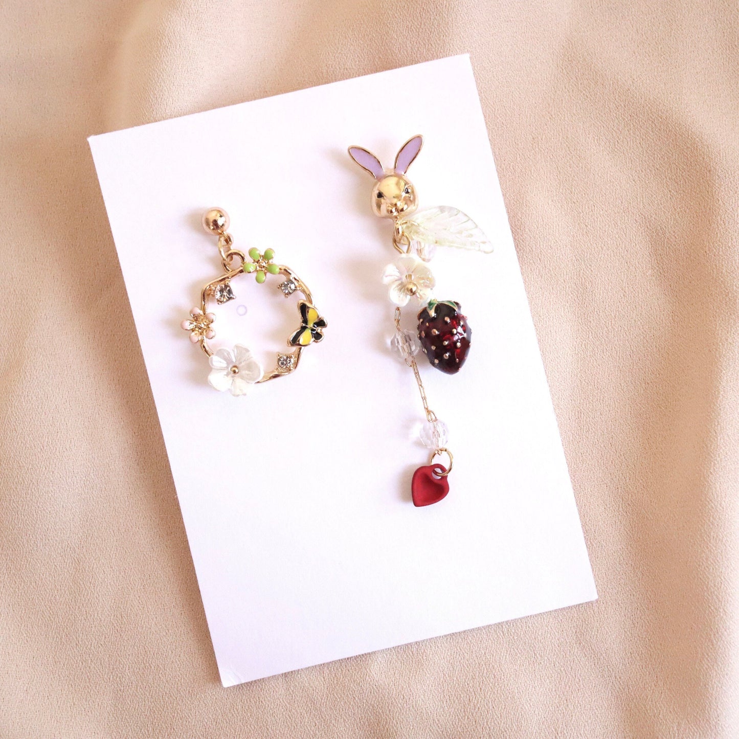 Rabbit/ Bunny Charming Garden Earrings