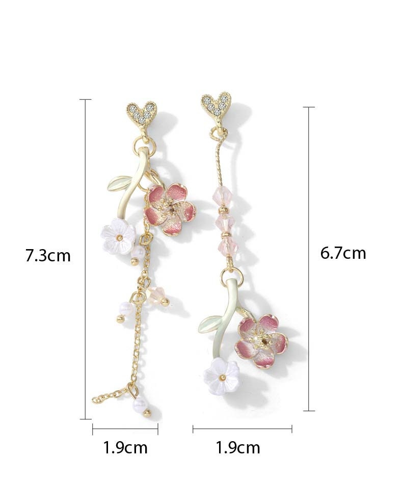 Sakura Cherry Blossom Dangle Earrings