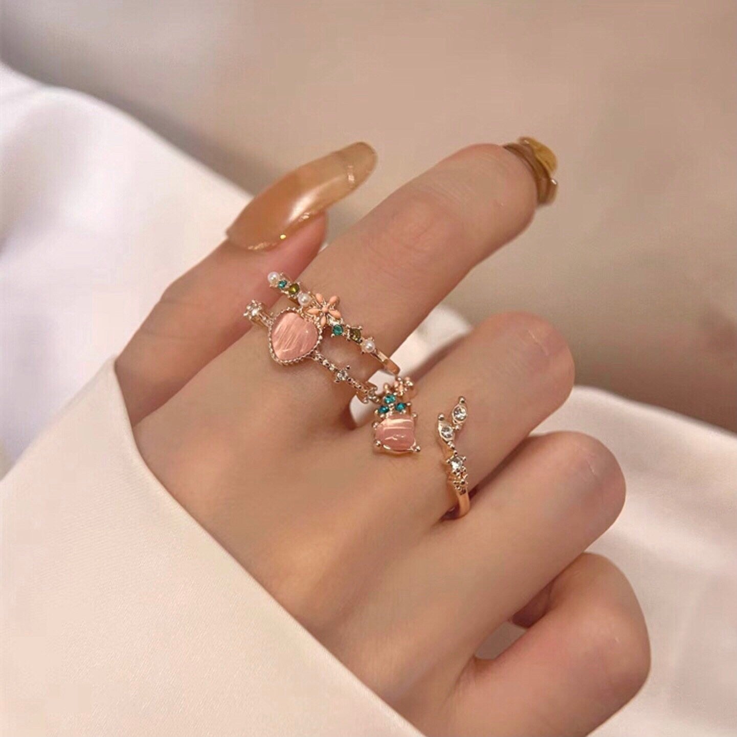 Rose Gold Princess Ring Collections