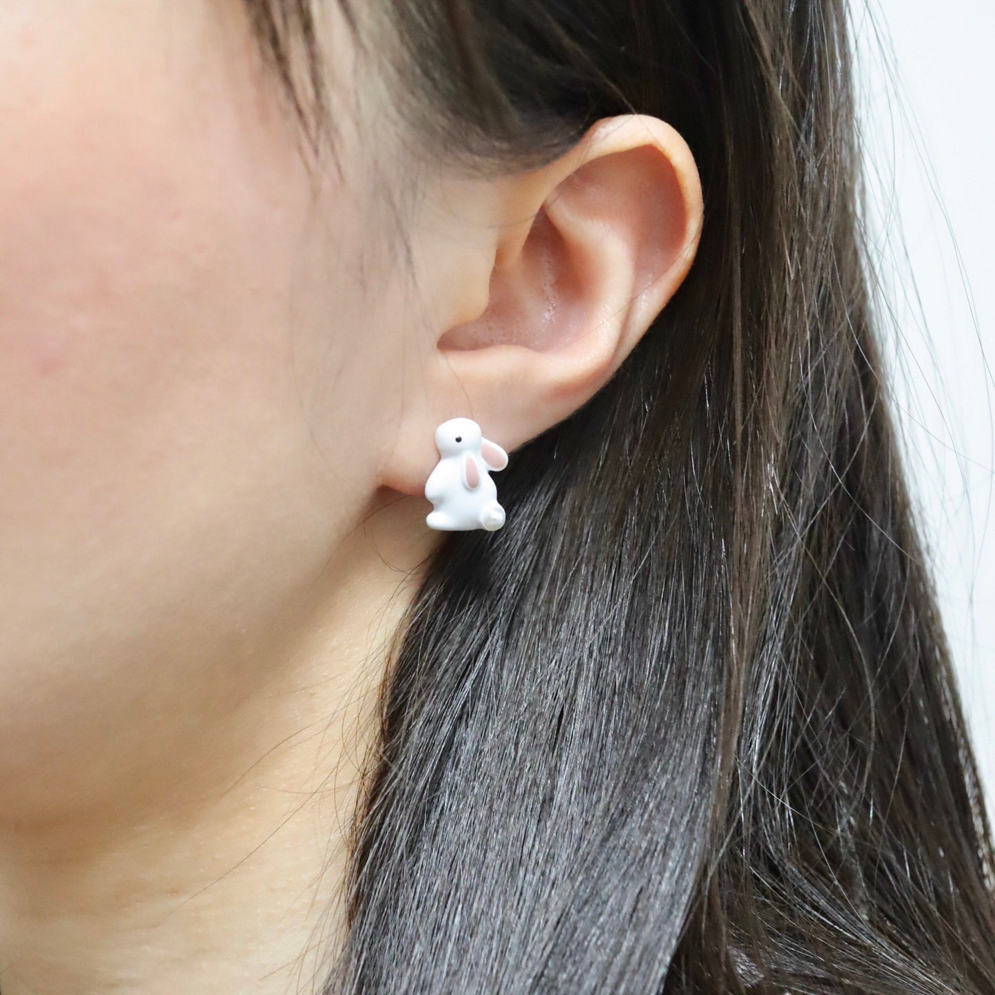 Rabbit and Daisy Stud Earrings