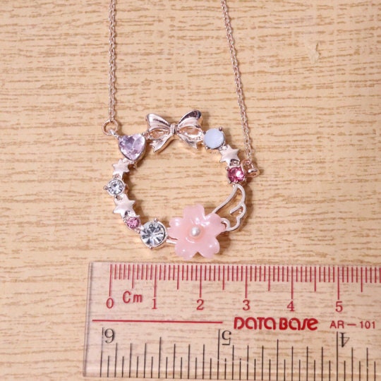 Magical Girl/ Cardcaptor Sakura Inspired Cherry Blossom Rose Gold Necklace