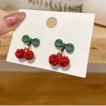 Cherry Fruit Drop Earrings