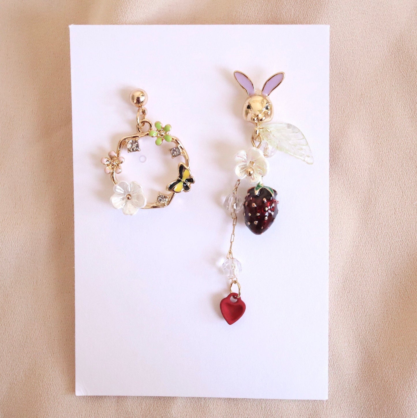 Rabbit/ Bunny Charming Garden Earrings